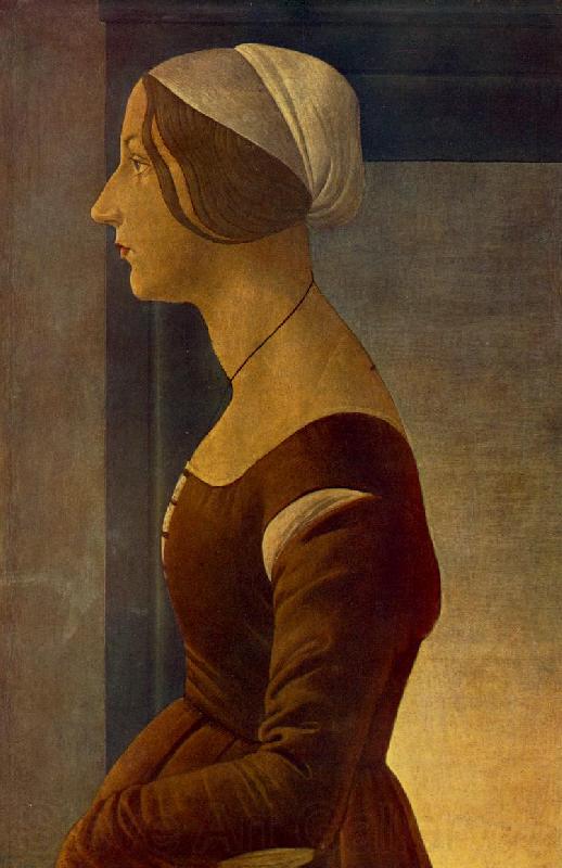 BOTTICELLI, Sandro Portrait of a Young Woman (La bella Simonetta) fs France oil painting art